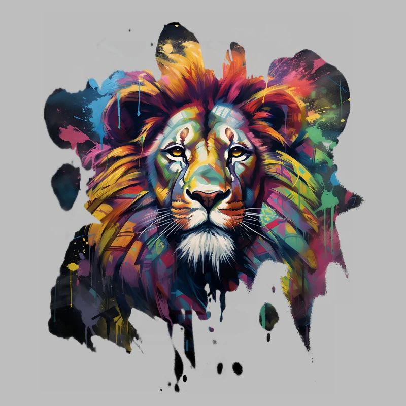 Graffiti style lion