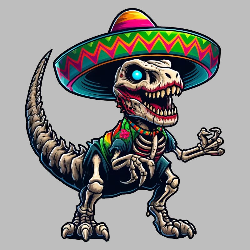Cinco de Mayo T-Rex vs Zombies