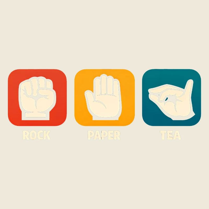 Rock Paper Tea Lustiger Teetrinker Tee