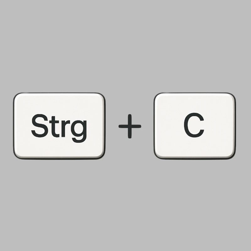 Key Combination Copy Ctrl + C