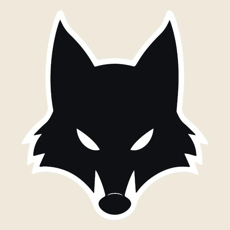 Minimalist Wolfs-Silhouette Design