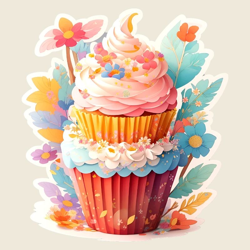 Cupcake aux fleurs