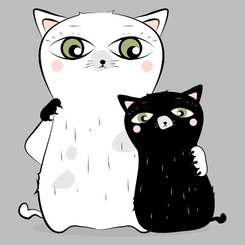 Chat Blanc & chat noir