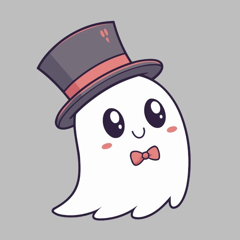 Fancy Ghost Hat and Bow Tie