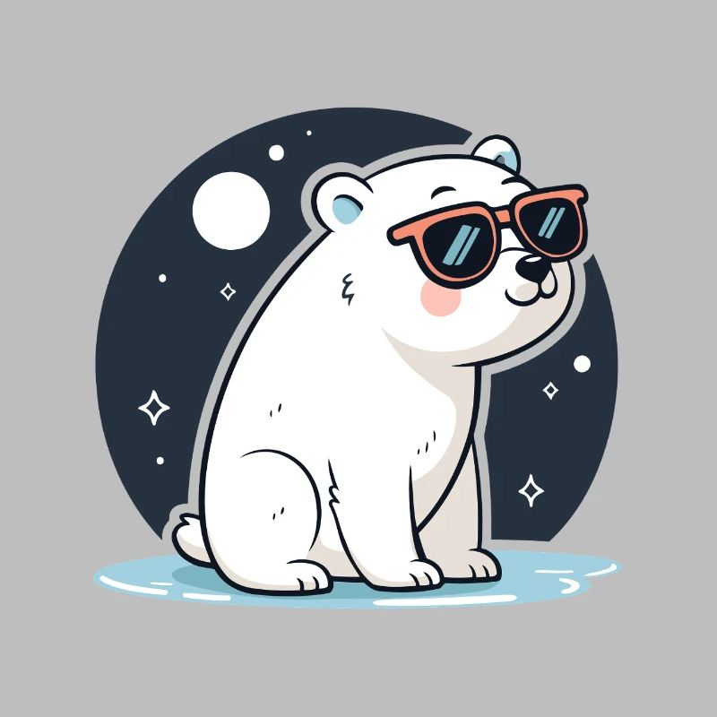 Rote Eisbär-Kosmische Brille