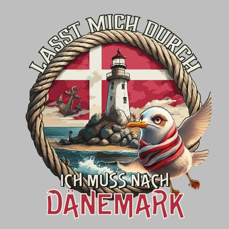 Dänemark - lasst mich durch - Möwe - Leuchtturm