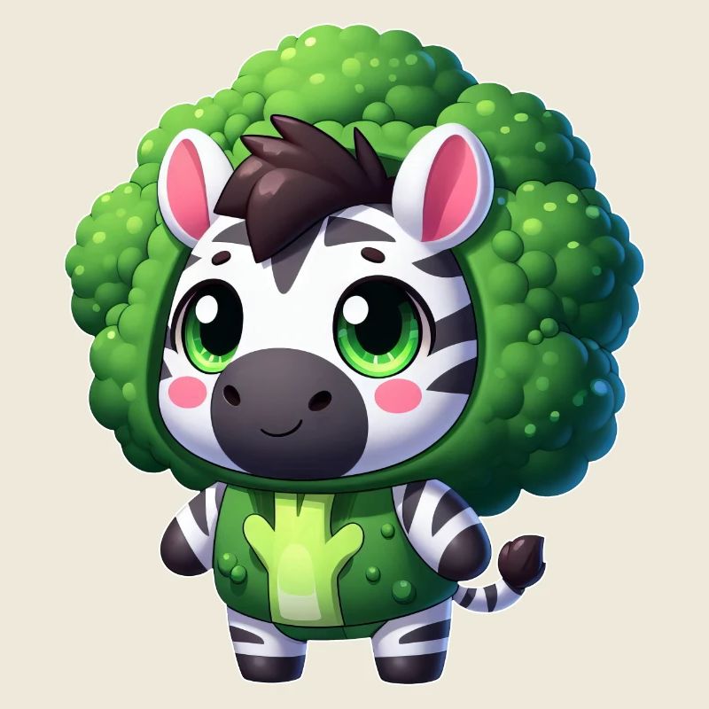 Zebra Broccoli Vegetable Costume Veganism