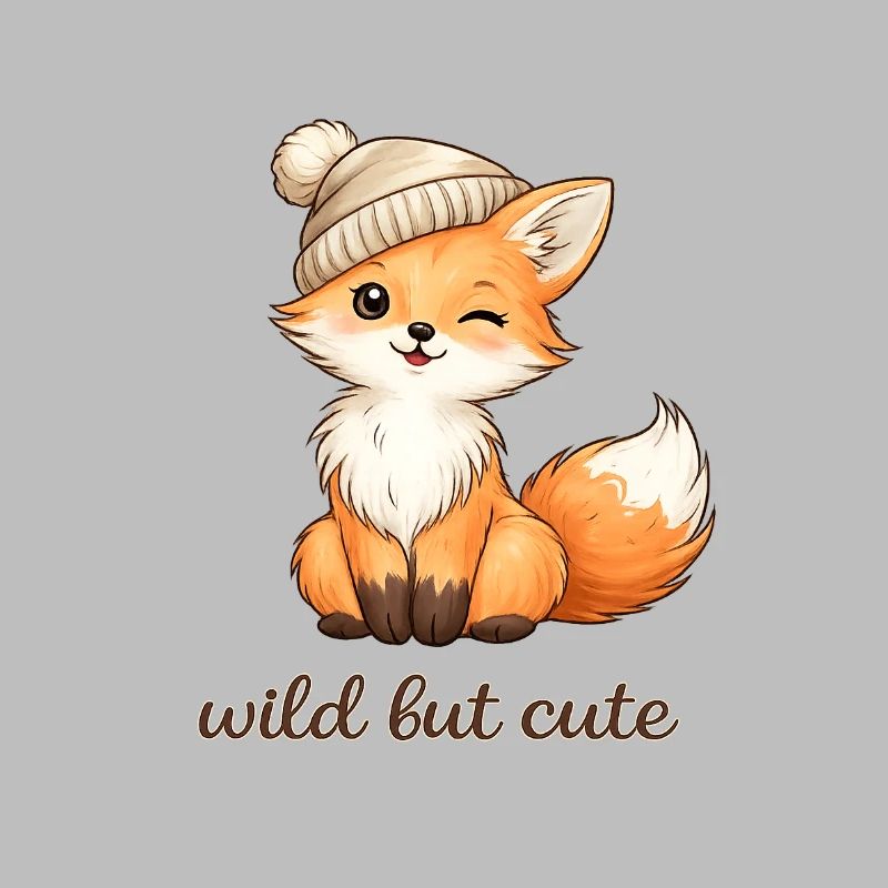 Cuddly fox with hat