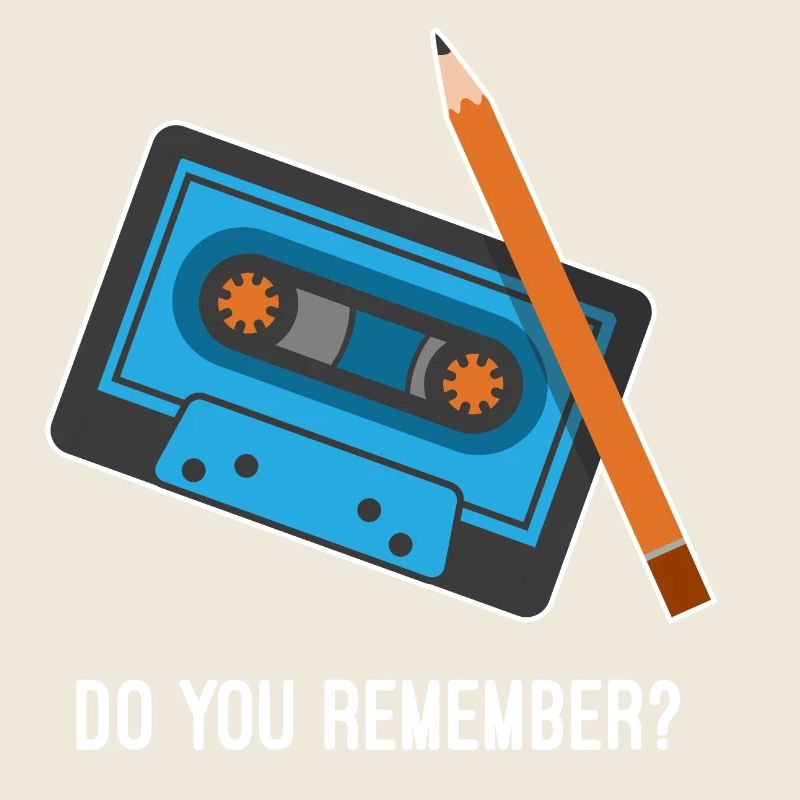 Que tu remember ? Cassette et crayon Fun Design