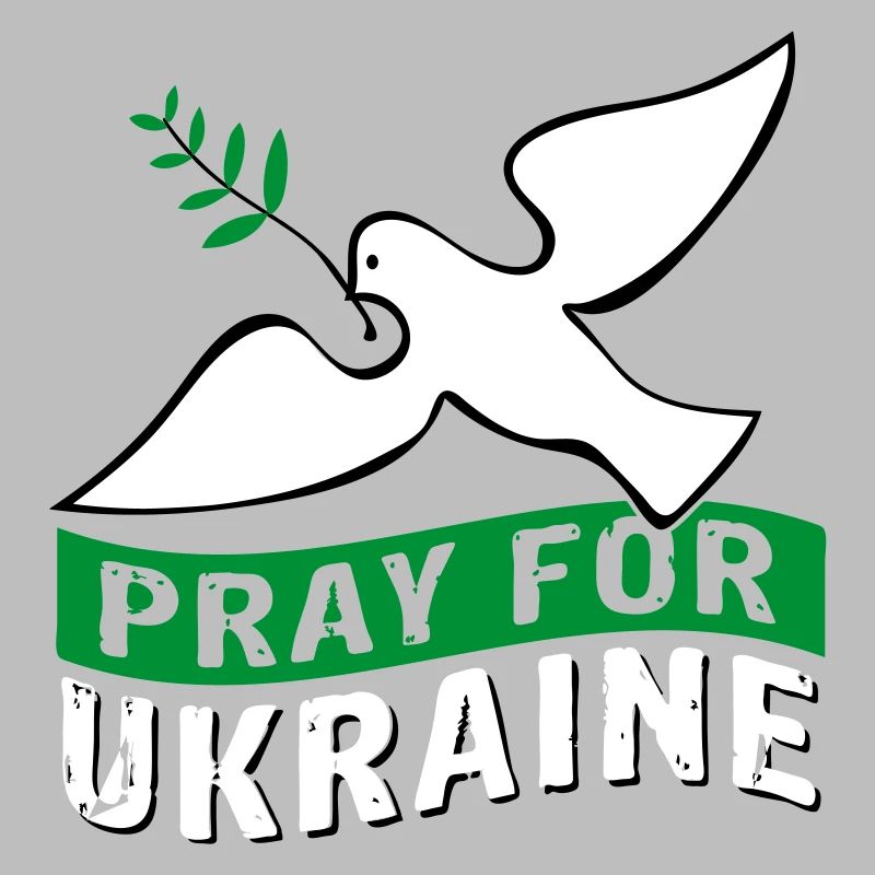 Pray for Ukraine with pigeon | Vectorgraphic