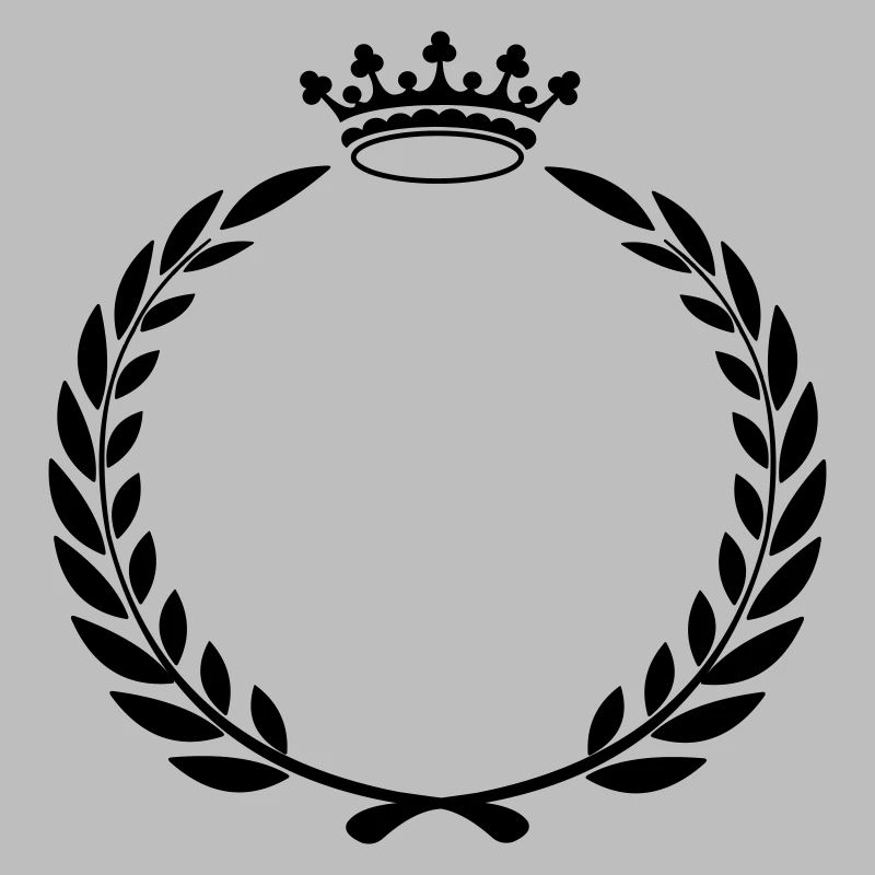 Lorbeerkranz mit Krone