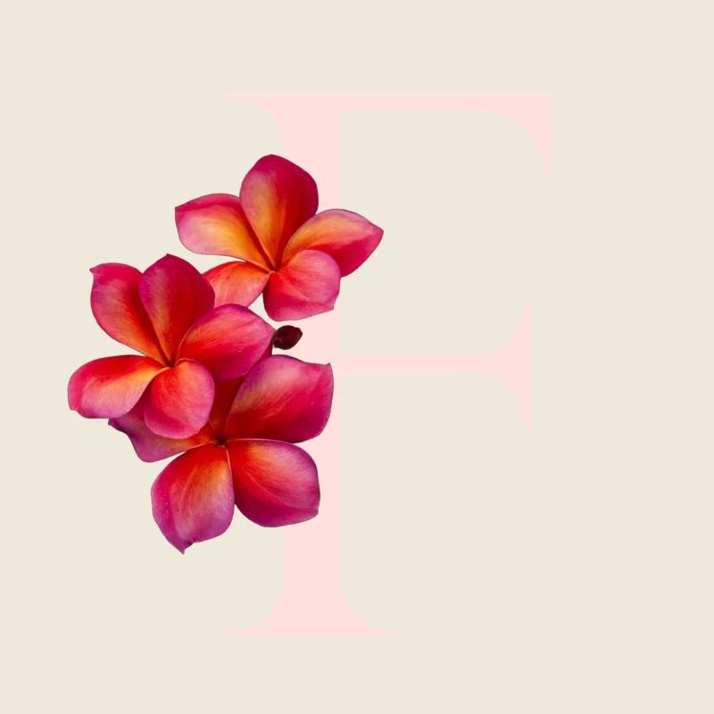 Floral Buchstabe E Tropenblüte