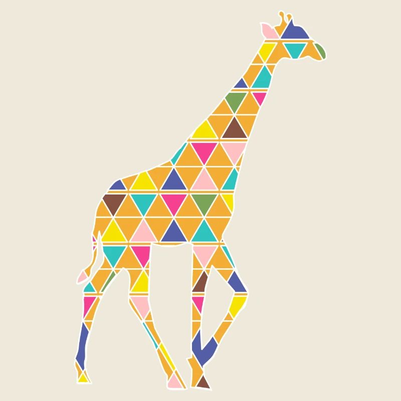 A colorful graphic Giraffe