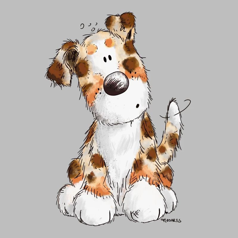 Süßer Australian Shepherd - Hund - Aussie - Comic