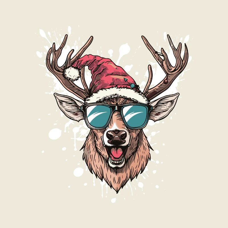 Cerf Noël Drôle
