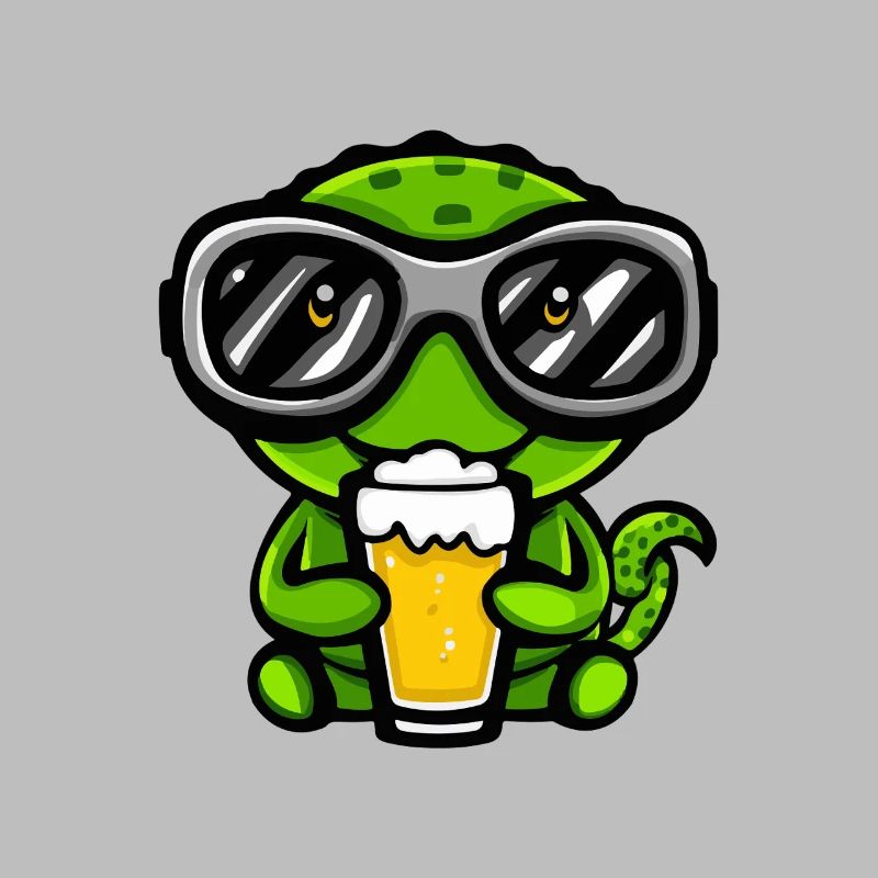Chameleon Apres Ski Bier Comic