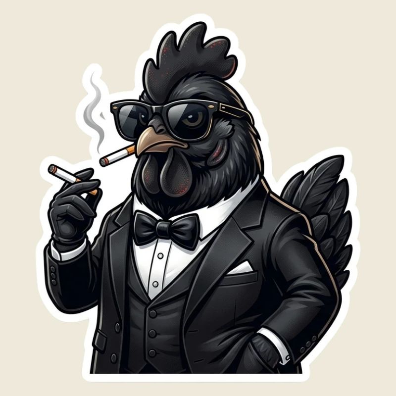 Zigarrenhähnchen im Smoking