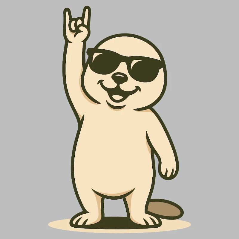 Bébé phoque cool avec pose de bascule