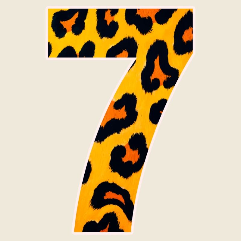 Leopard 7 Neon Pattern