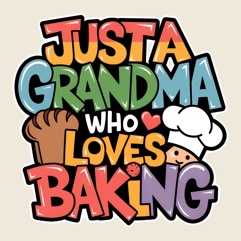 Oma backt gerne Großmutter ist Bäckerin