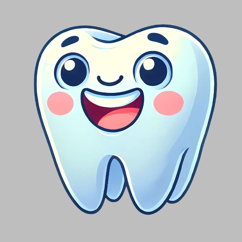 Conception de dessin animé de dent souriante