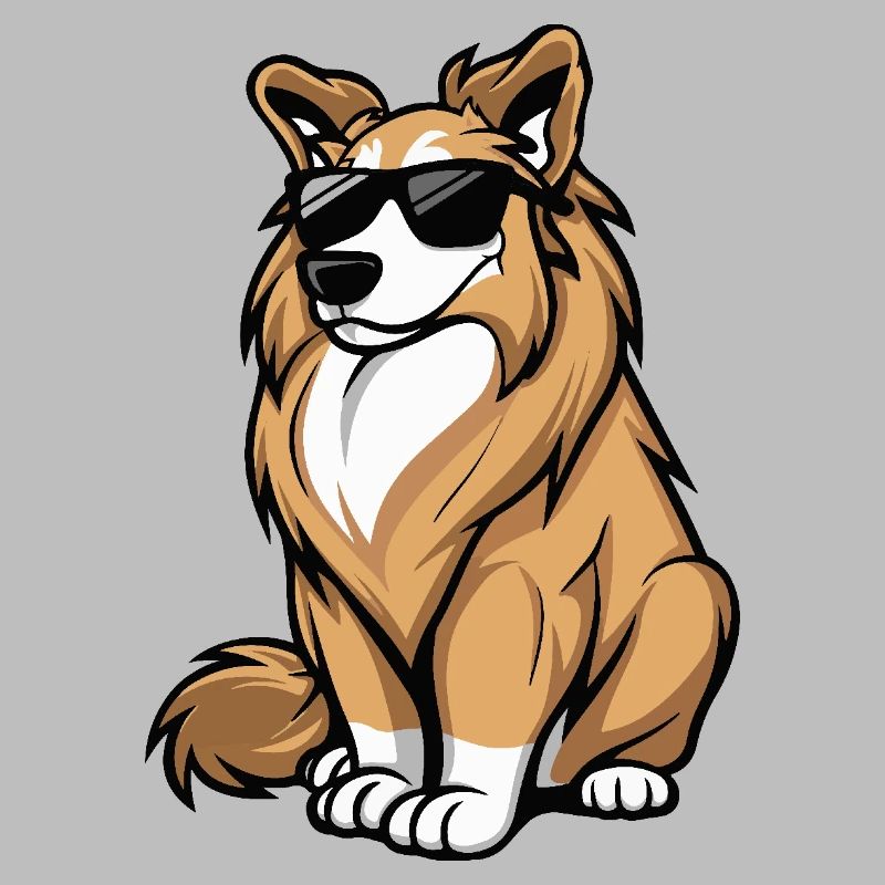 Border Collie Hunde Cool Comic