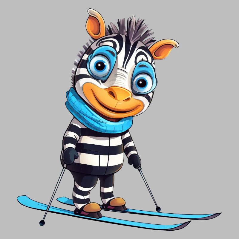 Zebra Ski Adventure - Elegance on the slopes.