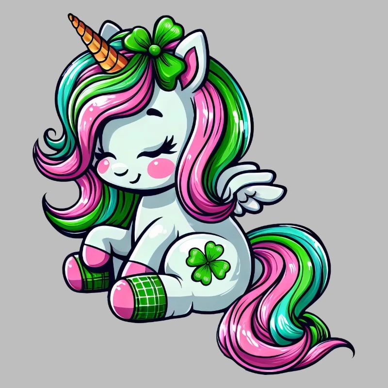 Conception de célébration de la licorne de la Saint-Patrick