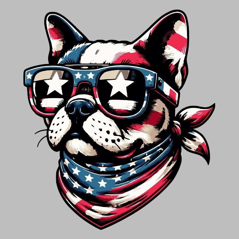 Cool Boston Terrier with Sunglasses