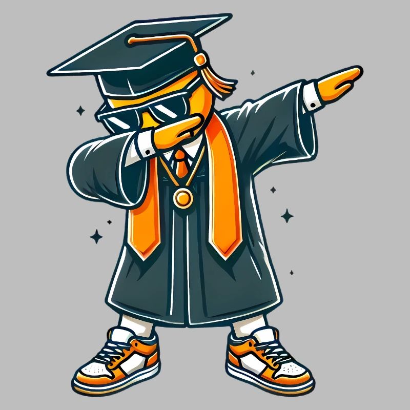Coole Absolvent Dab Pose Illustration