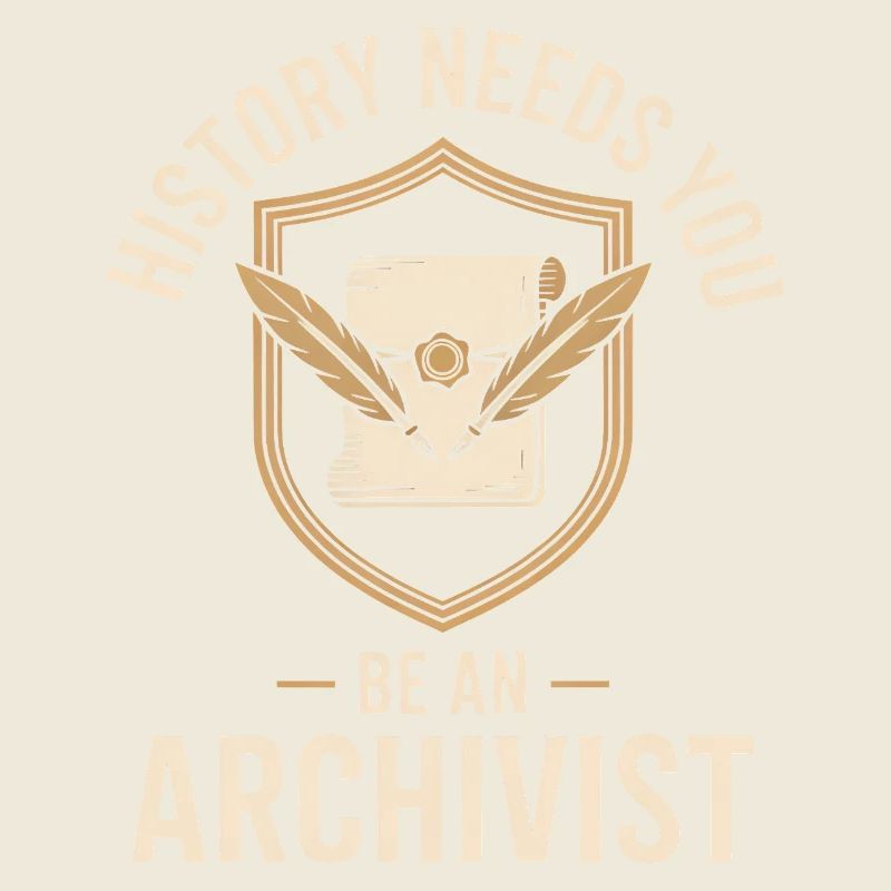Blason d’archiviste avec insigne de plume