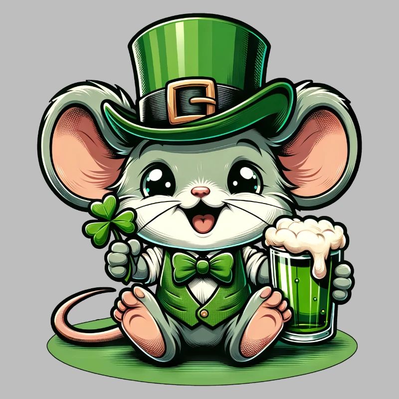 St. Patrick's Mouse in festive look
