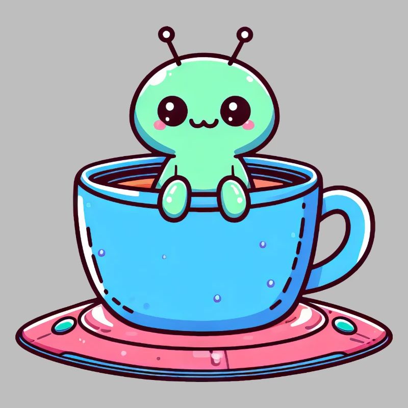 Green Alien & Coffee Tea: Interstellar Break with