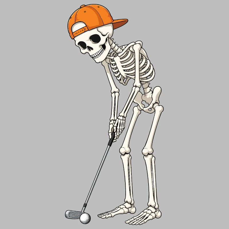 Golfing Skeleton Halloween Spooky Golfer