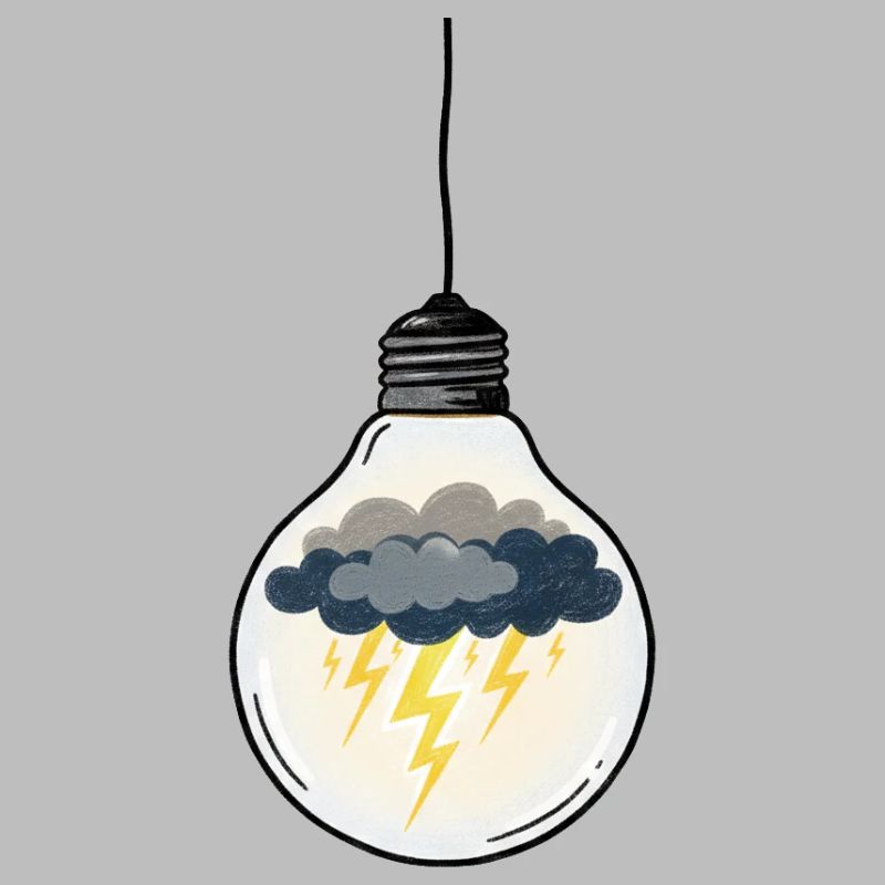 Idée Orageuse dans Ampoule