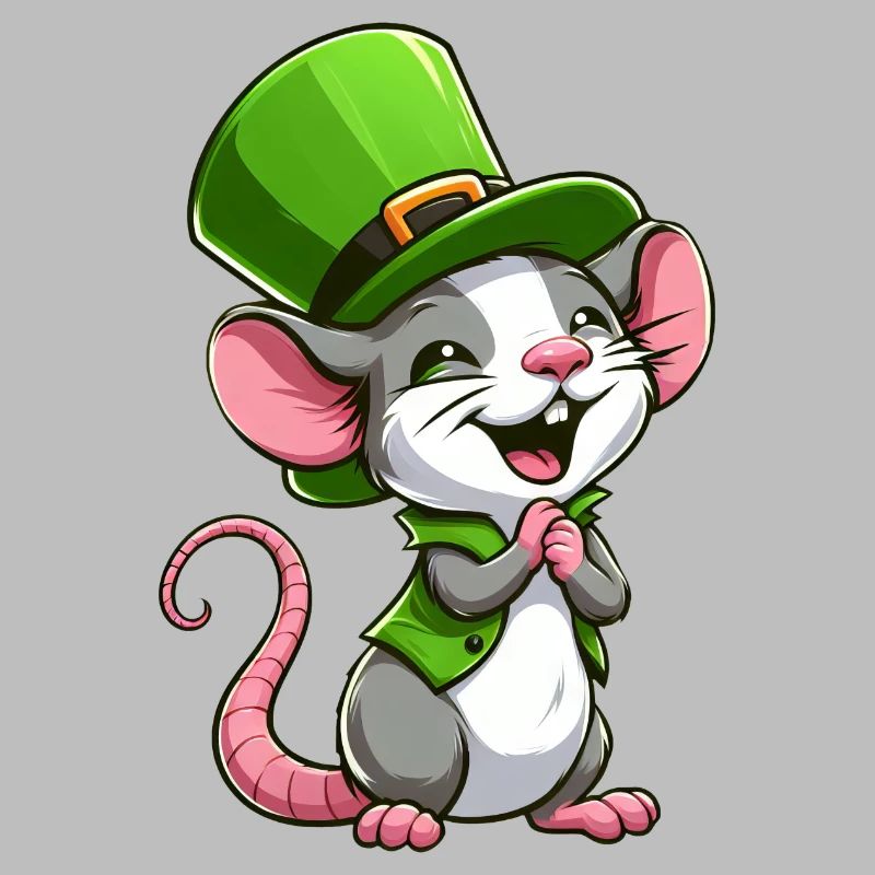 St. Patrick's Cute Rat