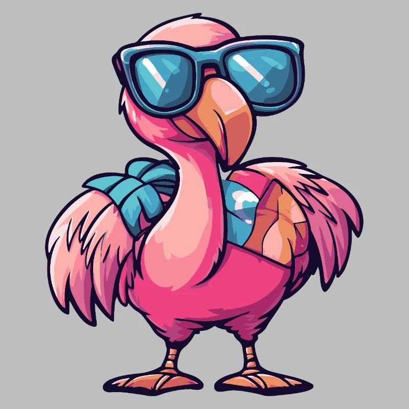 Flamingo Comic Cool Summer