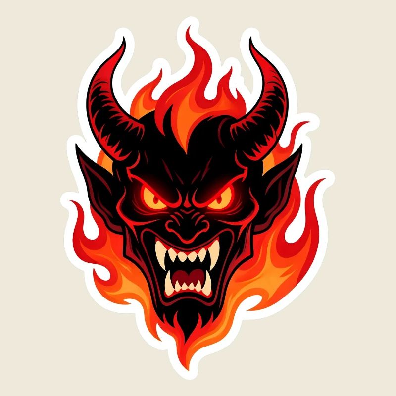 Fiery Demon Head