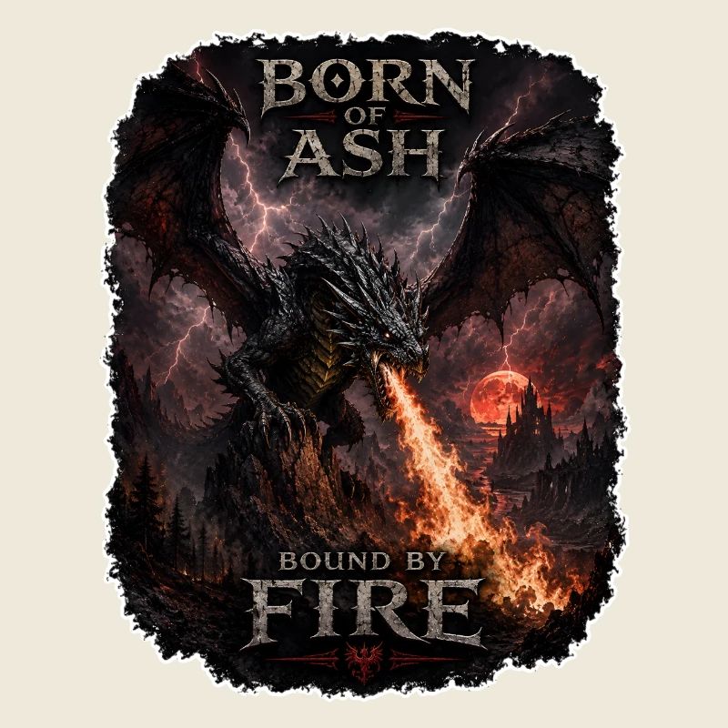 Dragon fire from ashes