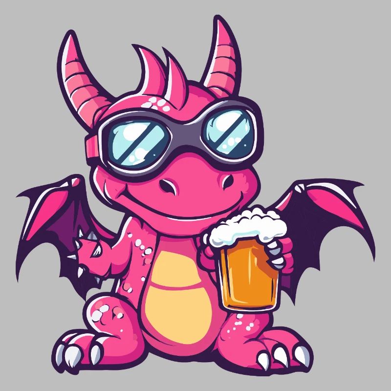 Drache Apres Ski Bier Comic