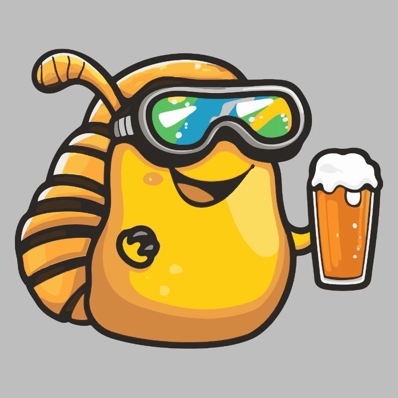 Schnecke Apres Ski Bier Comic