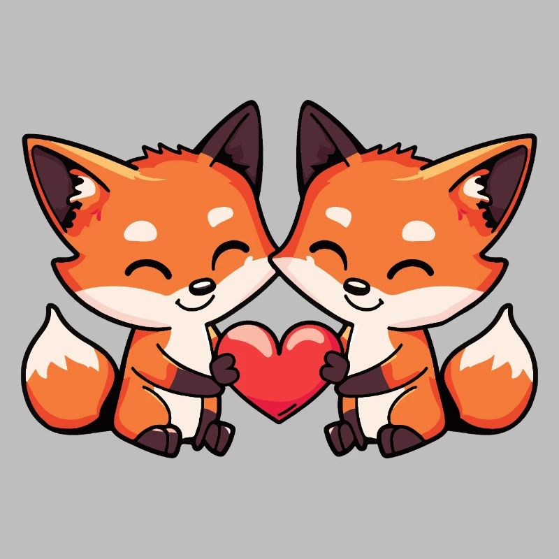 Fuchs Paar Herz