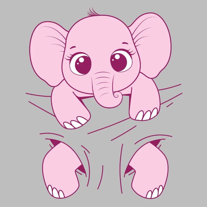 Bébé Éléphant Porter Drôle Rose Bébé Éléphant