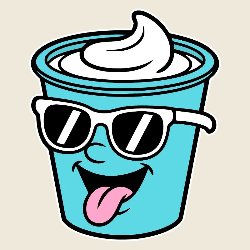 Becher Crème Frech Joghurt Rahm Sahne Eis Pudding