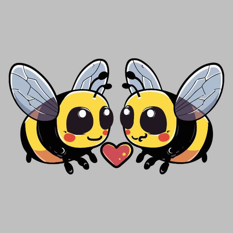 Bee Couple Heart