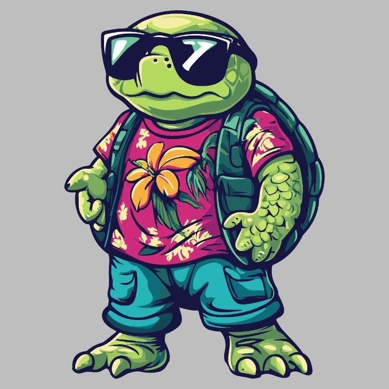 Schildkröte Comic Cool Sommer