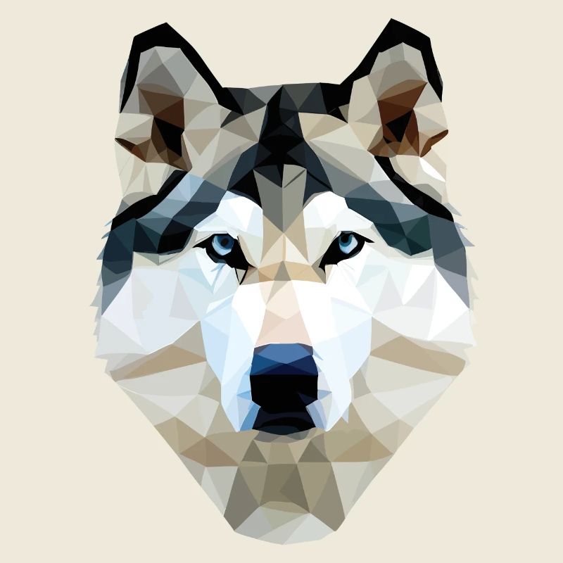 Husky Hund Polygon