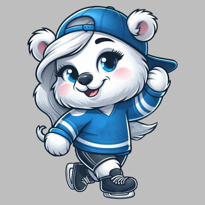 Bär Eisbär Mädchen Schlittschuh Eislaufen