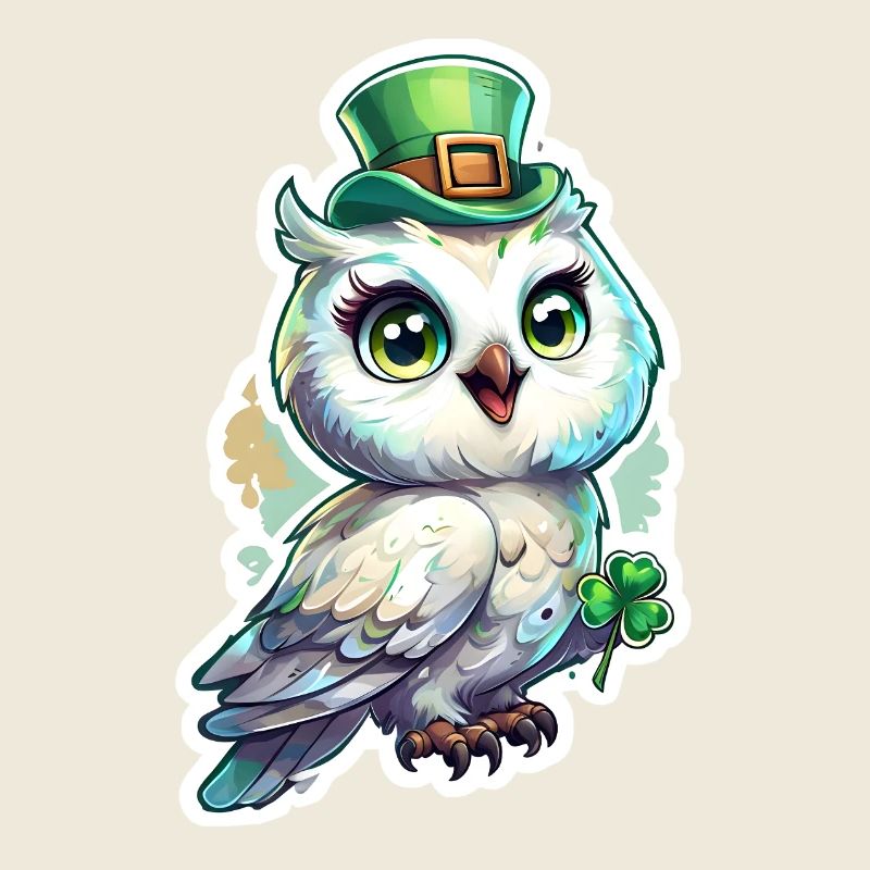 St. Patrick's Day Vogel Eule Geschenk