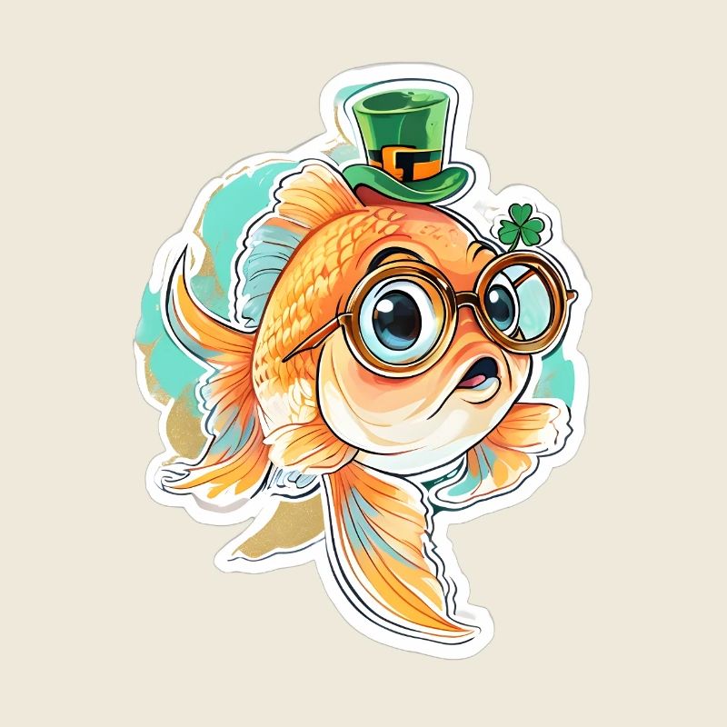Cadeau de poisson rouge pour la Saint-Patrick